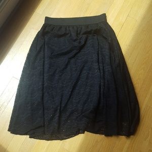 Black Lace Lularoe Lola Skirt